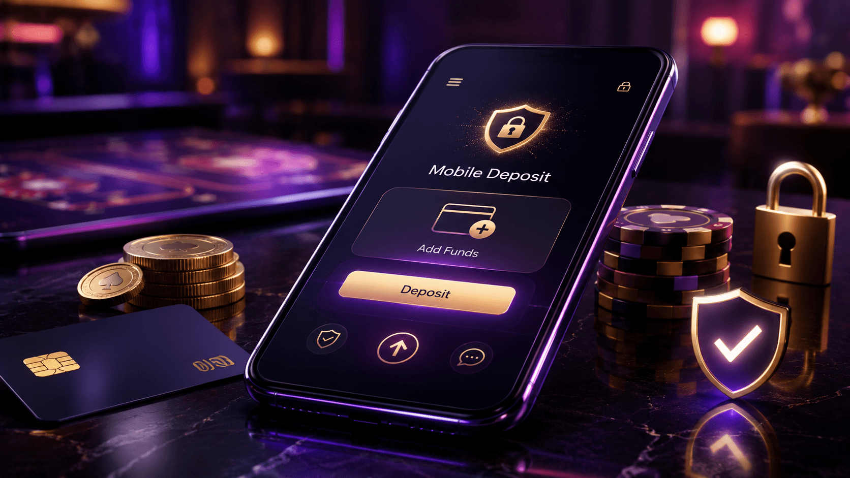 PlayLive mobile deposit method selection screen