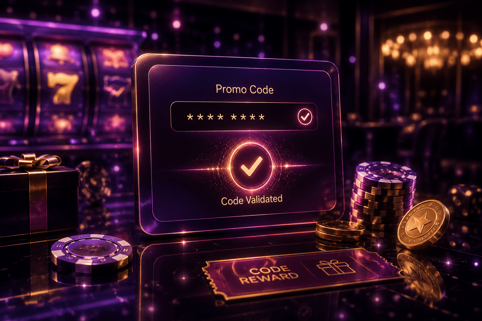 PlayLive promo code validation field on a casino screen
